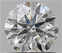 Natural Diamond 0.80 Carats, Round with Excellent Cut, F Color, SI2 Clarity and Certified by IGI