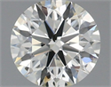 Natural Diamond 0.52 Carats, Round with Excellent Cut, J Color, SI1 Clarity and Certified by IGI