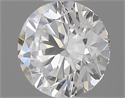 Natural Diamond 0.44 Carats, Round with Excellent Cut, D Color, VVS2 Clarity and Certified by GIA