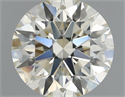 Natural Diamond 0.74 Carats, Round with Excellent Cut, J Color, VVS2 Clarity and Certified by IGI