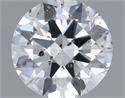 Natural Diamond 0.50 Carats, Round with Excellent Cut, F Color, SI2 Clarity and Certified by GIA