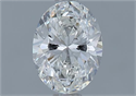 Natural Diamond 0.70 Carats, Oval with  Cut, G Color, SI1 Clarity and Certified by GIA