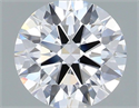 Lab Grown Diamond 0.86 Carats, Round with Ideal Cut, D Color, VVS2 Clarity and Certified by IGI