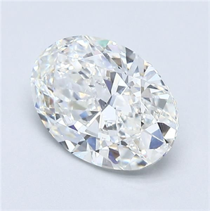 Foto Diamante Natural 1.70 quilates, Ovalado , Color G, claridad VS2 y certificado GIA de