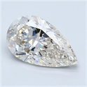 Natural Diamond 5.01 Carats, Pear with  Cut, J Color, SI1 Clarity and Certified by GIA