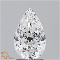 Natural Diamond 1.50 Carats, Pear with  Cut, E Color, SI1 Clarity and Certified by HRD