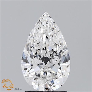 Picture of Natural Diamond 1.50 Carats, Pear with  Cut, E Color, SI1 Clarity and Certified by HRD