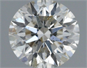 Natural Diamond 0.70 Carats, Round with Excellent Cut, H Color, SI2 Clarity and Certified by IGI