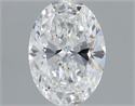 Natural Diamond 0.50 Carats, Oval with  Cut, D Color, VS2 Clarity and Certified by GIA