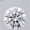 Lab Grown Diamond 3.27 Carats, Round with Ideal Cut, E Color, VS1 Clarity and Certified by IGI