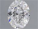 Natural Diamond 0.51 Carats, Oval with  Cut, F Color, SI2 Clarity and Certified by GIA