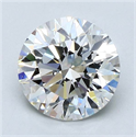 Diamante Natural 2.70 quilates, Redondo , Color H, claridad VVS2 y certificado GIA
