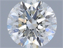 Natural Diamond 0.46 Carats, Round with Excellent Cut, H Color, SI2 Clarity and Certified by IGI