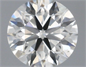 Natural Diamond 0.41 Carats, Round with Excellent Cut, H Color, SI1 Clarity and Certified by IGI