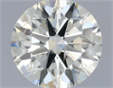 Natural Diamond 0.54 Carats, Round with Excellent Cut, J Color, SI1 Clarity and Certified by IGI
