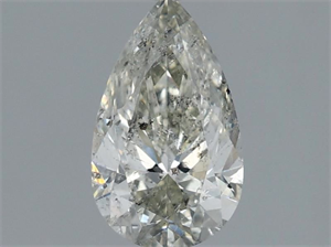 Picture of Natural Diamond 1.00 Carats, Pear with  Cut, I Color, SI2 Clarity and Certified by IGI