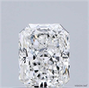 Natural Diamond 0.51 Carats, Radiant with  Cut, F Color, SI1 Clarity and Certified by GIA
