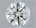 Natural Diamond 0.51 Carats, Round with Excellent Cut, H Color, VVS2 Clarity and Certified by GIA