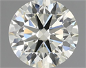 Natural Diamond 0.63 Carats, Round with Excellent Cut, L Color, VVS2 Clarity and Certified by IGI
