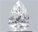 Natural Diamond 0.52 Carats, Pear with  Cut, G Color, VVS2 Clarity and Certified by GIA