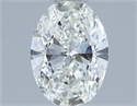 Natural Diamond 1.00 Carats, Oval with  Cut, H Color, VS2 Clarity and Certified by IGI