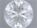 Natural Diamond 0.55 Carats, Round with Very Good Cut, F Color, SI2 Clarity and Certified by HRD