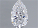 Natural Diamond 1.02 Carats, Pear with  Cut, D Color, FL Clarity and Certified by GIA
