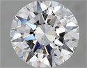 Natural Diamond 2.01 Carats, Round with Excellent Cut, F Color, VS2 Clarity and Certified by GIA