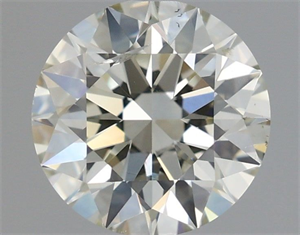 Picture of Natural Diamond 1.71 Carats, Round with Excellent Cut, K Color, SI2 Clarity and Certified by IGI
