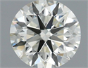 Natural Diamond 0.90 Carats, Round with Excellent Cut, K Color, IF Clarity and Certified by IGI