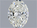 Natural Diamond 0.75 Carats, Oval with  Cut, H Color, VVS1 Clarity and Certified by IGI