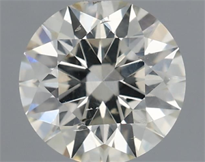 Picture of Natural Diamond 0.90 Carats, Round with Excellent Cut, K Color, SI2 Clarity and Certified by IGI