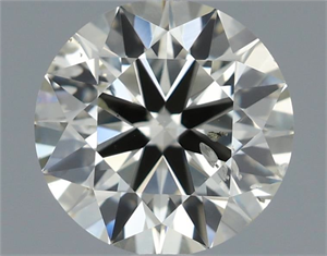 Picture of Natural Diamond 0.91 Carats, Round with Excellent Cut, K Color, SI2 Clarity and Certified by IGI
