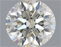 Natural Diamond 0.70 Carats, Round with Excellent Cut, J Color, VVS2 Clarity and Certified by IGI