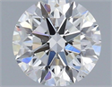 Natural Diamond 0.41 Carats, Round with Excellent Cut, H Color, VS2 Clarity and Certified by IGI