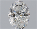 Natural Diamond 1.71 Carats, Oval with  Cut, F Color, VS2 Clarity and Certified by GIA