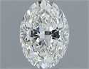 Natural Diamond 1.00 Carats, Oval with  Cut, H Color, VVS2 Clarity and Certified by IGI
