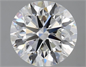 Natural Diamond 2.50 Carats, Round with Excellent Cut, H Color, VVS1 Clarity and Certified by GIA