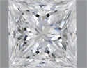 Natural Diamond 0.58 Carats, Princess with  Cut, F Color, VVS1 Clarity and Certified by GIA