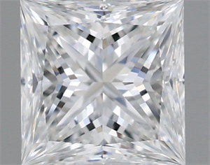 Picture of Natural Diamond 0.58 Carats, Princess with  Cut, F Color, VVS1 Clarity and Certified by GIA