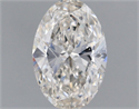 Natural Diamond 1.00 Carats, Oval with  Cut, I Color, I1 Clarity and Certified by GIA