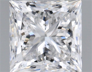 Picture of Natural Diamond 1.01 Carats, Princess with  Cut, E Color, SI2 Clarity and Certified by GIA