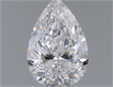 Natural Diamond 0.66 Carats, Pear with  Cut, D Color, SI2 Clarity and Certified by GIA