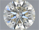 Natural Diamond 0.53 Carats, Round with Excellent Cut, J Color, SI1 Clarity and Certified by IGI
