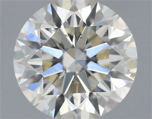 Picture of Natural Diamond 0.53 Carats, Round with Excellent Cut, J Color, SI1 Clarity and Certified by IGI