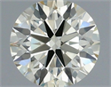 Natural Diamond 0.50 Carats, Round with Excellent Cut, L Color, VS2 Clarity and Certified by IGI