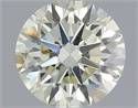 Natural Diamond 0.42 Carats, Round with Excellent Cut, K Color, SI1 Clarity and Certified by IGI