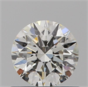 Natural Diamond 0.55 Carats, Round with Excellent Cut, J Color, IF Clarity and Certified by GIA
