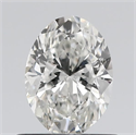 Natural Diamond 0.70 Carats, Oval with  Cut, G Color, I1 Clarity and Certified by GIA