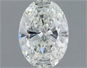 Natural Diamond 0.51 Carats, Oval with  Cut, F Color, SI1 Clarity and Certified by GIA